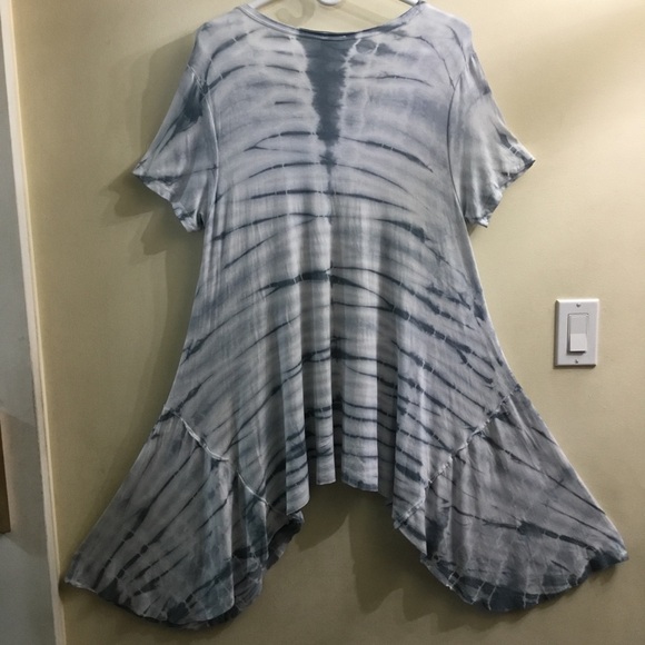 Unique Vocal tie dye handkerchief beaded dress - Picture 3 of 11